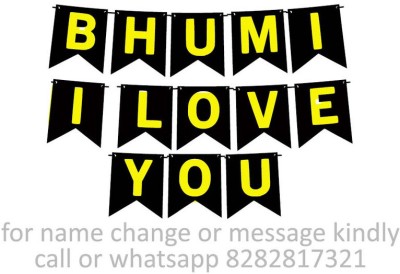 Midas Kraft I Love You Bhumi M Banner L. Banner(10 ft, Pack of 1)