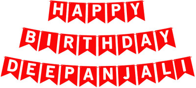 Midas Craft Happy Birthday Deepanjali_01. Pennant Banner(10 ft, Pack of 1)