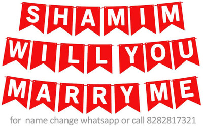 Midas Craft Will You Marry Me Shamim Proposal M Banner 0F. Banner(10 ft, Pack of 1)