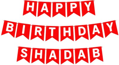 Midas Craft Happy Birthday Shadab_01. Pennant Banner(10 ft, Pack of 1)