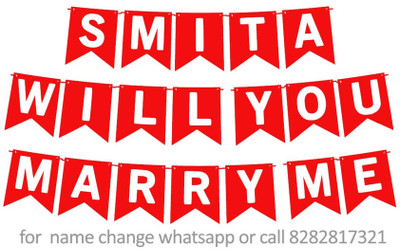 Midas Craft Will You Marry Me Smita Proposal M Banner 0F. Banner(10 ft, Pack of 1)