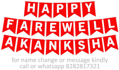 Midas Craft Happy Farewell Akanksha M Banner 09. Banner(10 ft, Pack of 1)