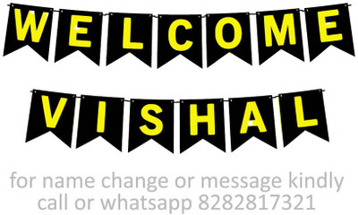 Midas Kraft Welcome Vishal M Banner K. Banner(10 ft, Pack of 1)