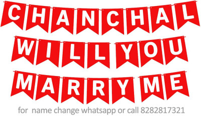 Midas Craft Will You Marry Me Chanchal Proposal M Banner 0F. Banner(10 ft, Pack of 1)
