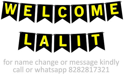 Midas Craft Welcome Lalit M Banner 10. Banner(10 ft, Pack of 1)