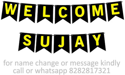 Midas Kraft Welcome Sujay M Banner K. Banner(10 ft, Pack of 1)