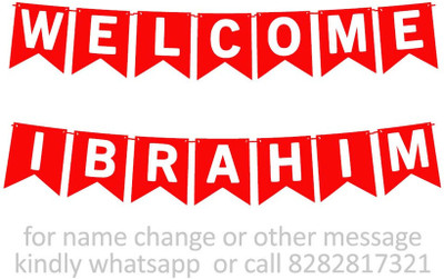 Midas Kraft Welcome Ibrahim M Banner K. Banner(10 ft, Pack of 1)