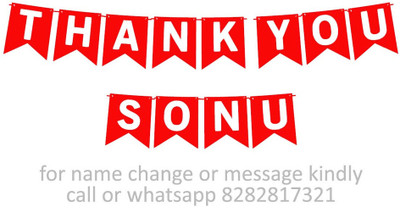 Midas Kraft Thank You Sonu M Banner 04. Banner(10 ft, Pack of 1)