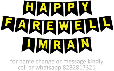 Midas Craft Happy Farewell Imran M Banner 09. Banner(10 ft, Pack of 1)