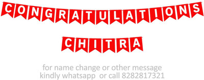 Midas Kraft Congratulations Chitra M Banner 0H. Banner(10 ft, Pack of 1)