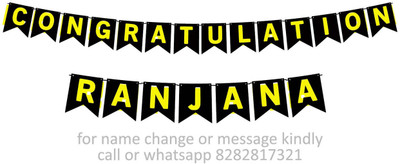 Midas Craft Congratulations Ranjana M Banner 07. Banner(10 ft, Pack of 1)