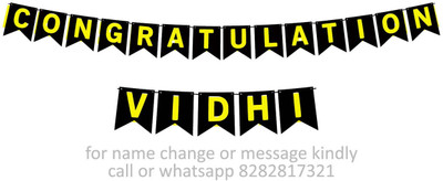 Midas Craft Congratulations Vidhi M Banner 07. Banner(10 ft, Pack of 1)
