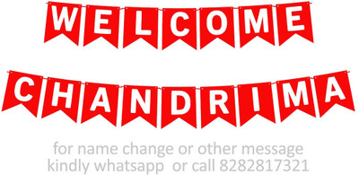 Midas Kraft Welcome Chandrima M Banner K. Banner(10 ft, Pack of 1)