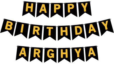 Midas Craft Happy Birthday Arghya M Banner 02. Banner(10 ft, Pack of 1)