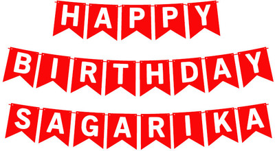 Midas Craft Happy Birthday Sagarika_01. Pennant Banner(10 ft, Pack of 1)