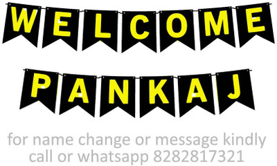 Midas Craft Welcome Pankaj M Banner 10. Banner(10 ft, Pack of 1)
