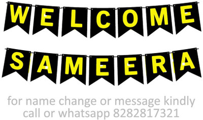 Midas Kraft Welcome Sameera M Banner K. Banner(10 ft, Pack of 1)