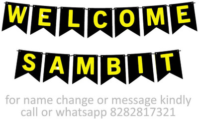 Midas Craft Welcome Sambit M Banner 10. Banner(10 ft, Pack of 1)