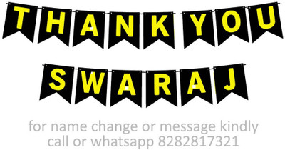 Midas Kraft Thank You Swaraj M Banner 0d. Banner(10 ft, Pack of 1)