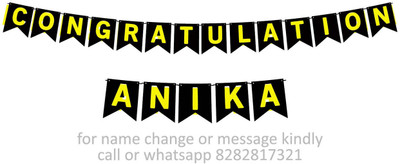 Midas Craft Congratulations Anika M Banner 07. Banner(10 ft, Pack of 1)