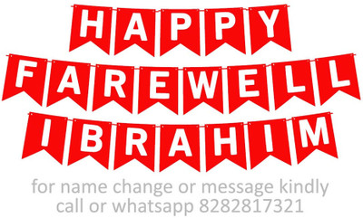 Midas Craft Happy Farewell Ibrahim M Banner 09. Banner(10 ft, Pack of 1)