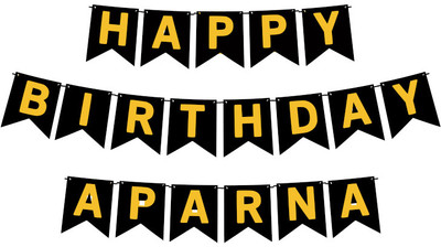Midas Craft Happy Birthday Aparna M Banner 02. Banner(10 ft, Pack of 1)
