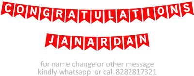 Midas Craft Congratulations Janardan M Banner 07. Banner(10 ft, Pack of 1)