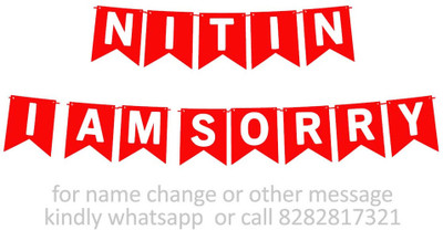 Midas Kraft I am Sorry Nitin M Banner 03. Banner(10 ft, Pack of 1)