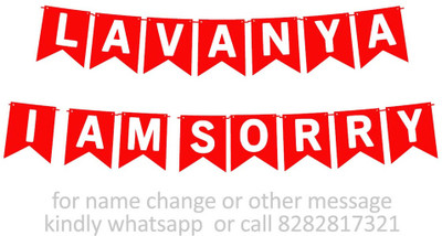 Midas Kraft I am Sorry Lavanya M Banner 03. Banner(10 ft, Pack of 1)