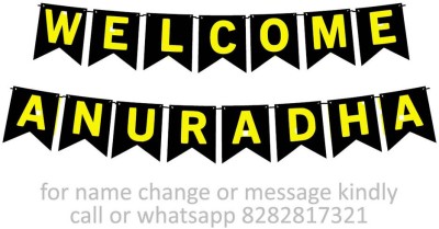 Midas Kraft Welcome Anuradha M Banner K. Banner(10 ft, Pack of 1)