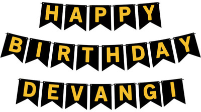 Midas Craft Happy Birthday Devangi M Banner 02. Banner(10 ft, Pack of 1)