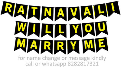 Midas Craft Marry Me Ratnavali Proposal M Banner 05. Banner(10 ft, Pack of 1)