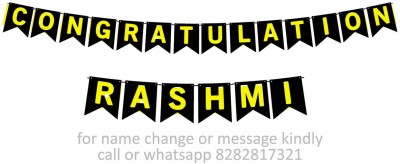 Midas Kraft Congratulations Rashmi M Banner 0H. Banner(10 ft, Pack of 1)