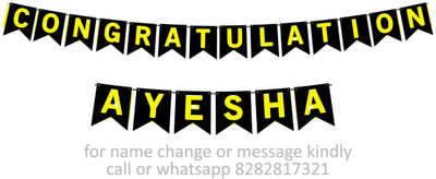Midas Craft Congratulations Ayesha M Banner 07. Banner(10 ft, Pack of 1)