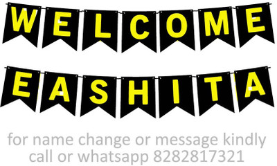 Midas Craft Welcome Eashita M Banner 10. Banner(10 ft, Pack of 1)