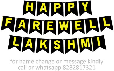 Midas Kraft Happy Farewell Lakshmi M Banner 0J. Banner(10 ft, Pack of 1)