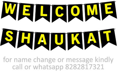 Midas Craft Welcome Shaukat M Banner 10. Banner(10 ft, Pack of 1)