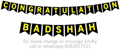 Midas Kraft Congratulations Badshah M Banner 0H. Banner(10 ft, Pack of 1)