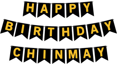 Midas Craft Happy Birthday Chinmay M Banner 02. Banner(10 ft, Pack of 1)