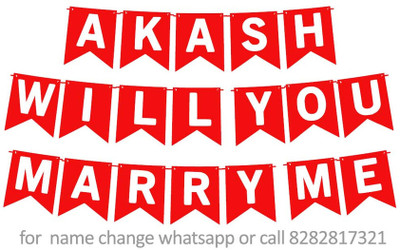 Midas Kraft Marry Me Akash Proposal M Banner 05. Banner(10 ft, Pack of 1)