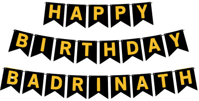 Midas Craft Happy Birthday Badrinath M Banner 02. Banner(10 ft, Pack of 1)