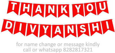 Midas Craft Thank You Divyanshi M Banner 0d. Banner(10 ft, Pack of 1)
