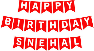 Midas Craft Happy Birthday Snehal_01. Pennant Banner(10 ft, Pack of 1)