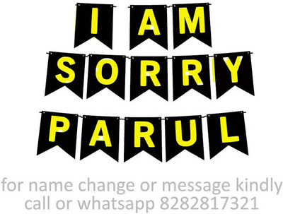 Midas Craft I am Sorry Parul M Banner 03. Banner(10 ft, Pack of 1)