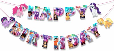 Seyal Personalized- My Little Pony Happy Birthday banner -Customized Banner(12 ft, Pack of 1)