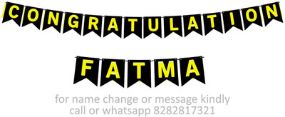 Midas Craft Congratulations Fatma M Banner 07. Banner(10 ft, Pack of 1)