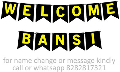Midas Kraft Welcome Bansi M Banner K. Banner(10 ft, Pack of 1)