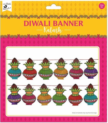 LITTLE BIRDIE Diwali Toran Kalash, Door Hanging Decorative Showpiece Banner(0.75 ft, Pack of 1)