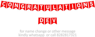 Midas Kraft Congratulations Dev M Banner 0H. Banner(10 ft, Pack of 1)