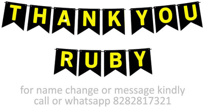 Midas Kraft Thank You Ruby M Banner 0d. Banner(10 ft, Pack of 1)